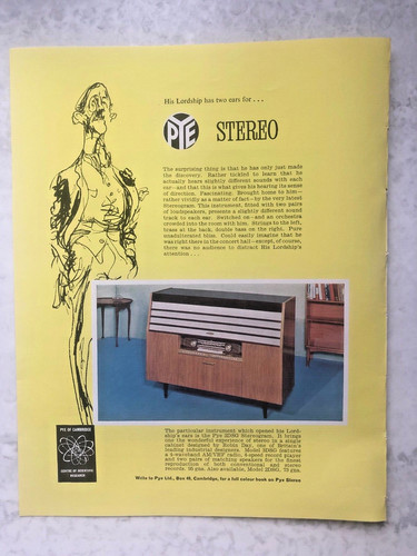 1960 programme advert pye - advert,