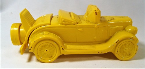 Vintage avon yellow old car - avon,