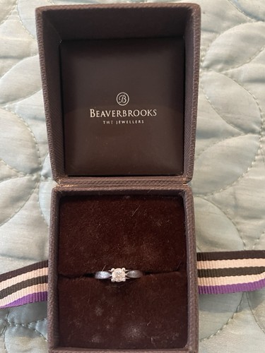 Platinum diamond ring used - diamond, pre