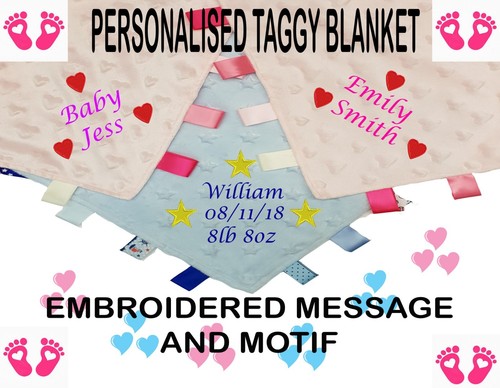 Personalised embroidered baby - embroidered,
