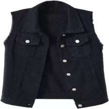 S-7XL Unisex Jean Gilet Denim