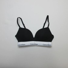 Calvin Klein Women's Black Wireless Bra Size 34B Adjustable Straps Cotton Blend