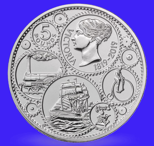 Coin queen victoria - £5, coin.