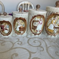 Vintage Sear And Roebuck And Co Canisters Set of 4 Pioneer Women