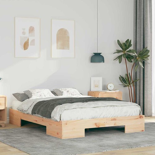 Floor bed frame solid wood - floor,