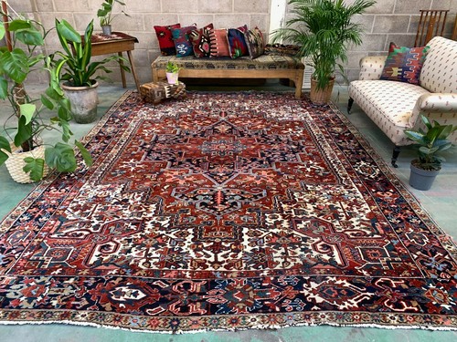 Antique heriz rug - heriz,
