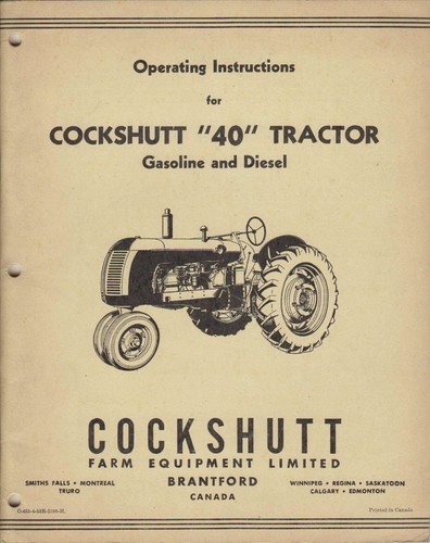 Cockshutt tractor original - 40,