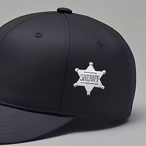 Sheriff badge silver colour - badge,