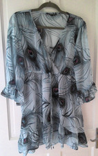 Ellie Louise Semi-Sheer Blouse/Beach Top (M/L)