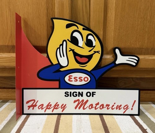 Esso motor oil flange sign - motor,