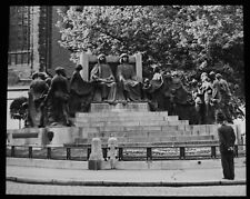 VINTAGE Magic Lantern Slide GHENT VAN EYCK MONUMENT C1950 PHOTO BELGIUM