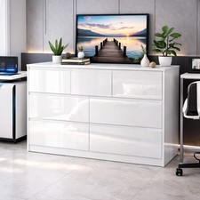 White High Gloss Chest of