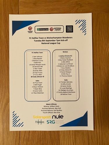 Halifax town wolves u21s - fc,