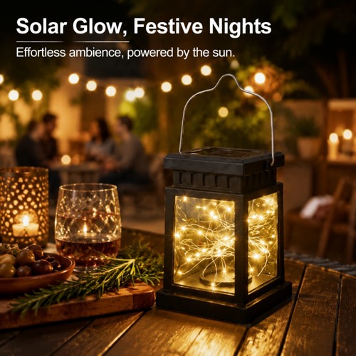2pcs solar hanging lantern - 2pcs,