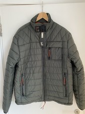 Duck & Cover Carricore Mens Padded Jacket Winter Coat Large Olive Green Bnwt