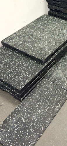 Black white speckled - black/white, rubber