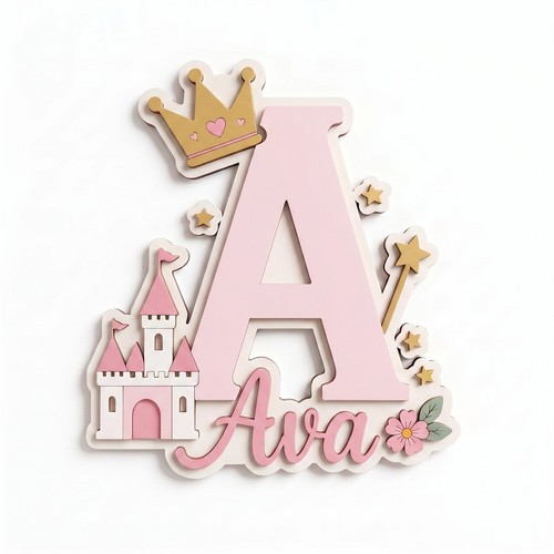 Personalised princess initial - personalised,