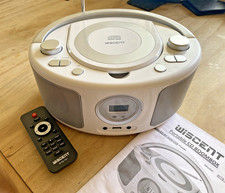 WISCENT Portable CD Player with Bluetooth, FM Radio, CD-MP3/CD-R/CD-RW,Good Cond