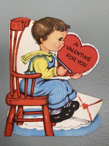 Vintage valentine card boy - valentine,