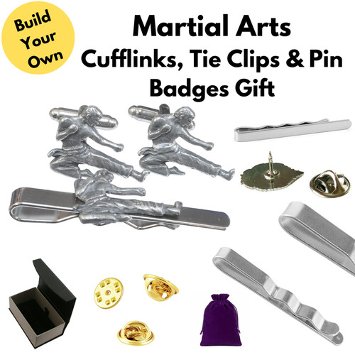 Martial arts cufflinks tie - arts,
