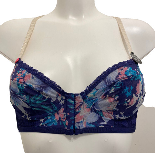 Blue bralette bra - blue,