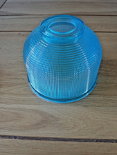 Glass ceiling lamp shade blue