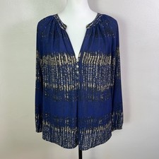 Zoa New York Blouse Top Blue