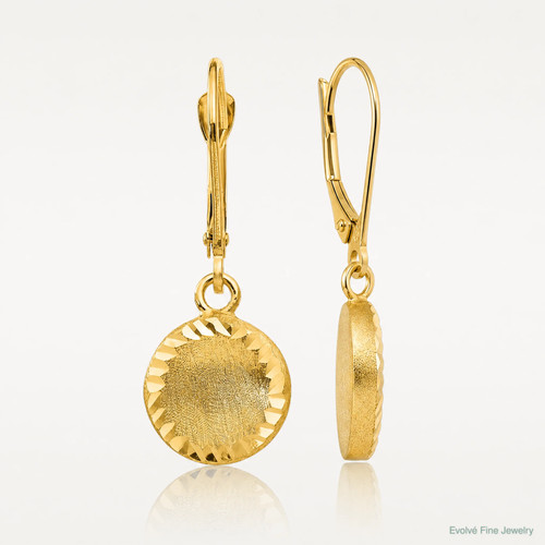 14k yellow gold brushed - yellow,
