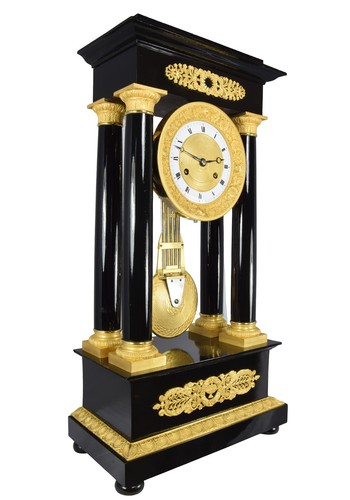 Portique fireplace clock