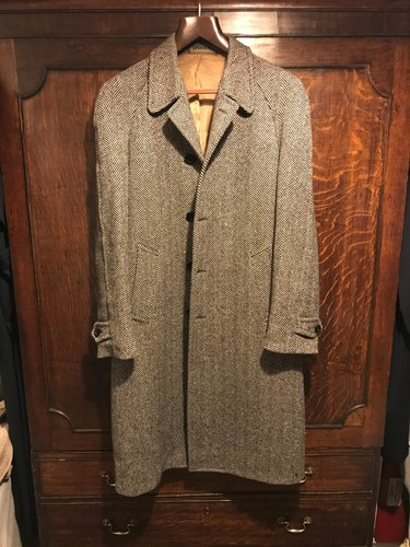 Crombie tweed mens overcoat - crombie,