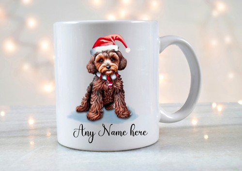 Chocolate cockapoo xmas hat