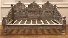 Indian Carved Jhula Sofa Daybed Frame