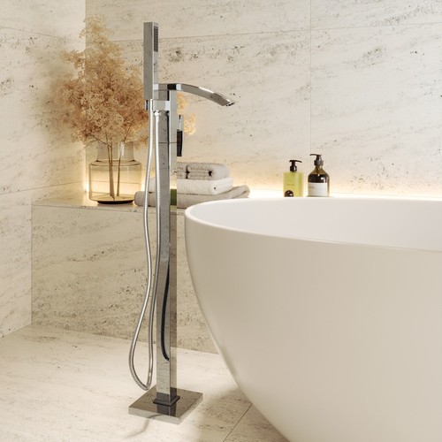 Chrome modern freestanding - chrome,