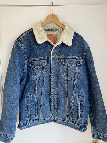 Levi denim sherpa fleece - denim,