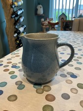 SMALL BLUE POTTERY JUG SUPER CUTE NO MARKINGS EXCELLENT CONDITION