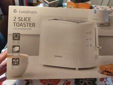 Goodmans 2 Slice White Toaster