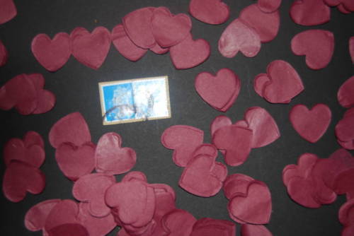 Burgundy wedding confetti - burgundy,