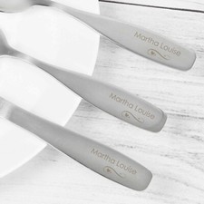 PERSONALISED Engraved Childrens CUTLERY SET. Christening or Birthday Gift Idea