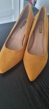 Mustard Block Heel Shoes Size