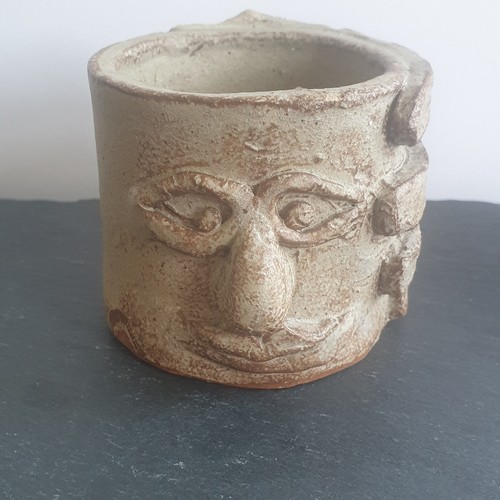 Handmade studio pottery face - handmade,