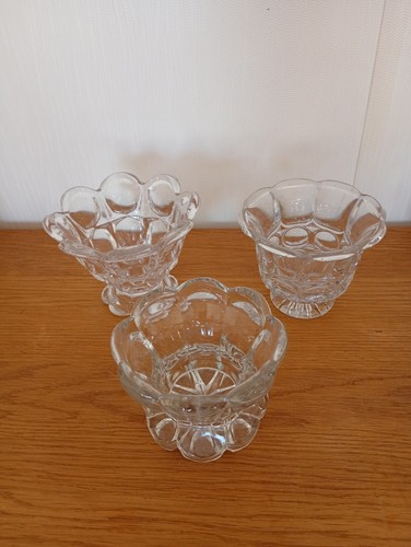Vtg clear pressed glass - clear,