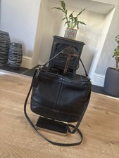 Coach Pebble Leather Black Small Park Duffle Crossbody Bag
