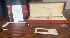 Genuine ST DUPONT 'Classique' Twist Ballpoint Pen 1980s, Silver Plated, Boxed