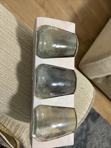 Crackled tea light holders - tea,