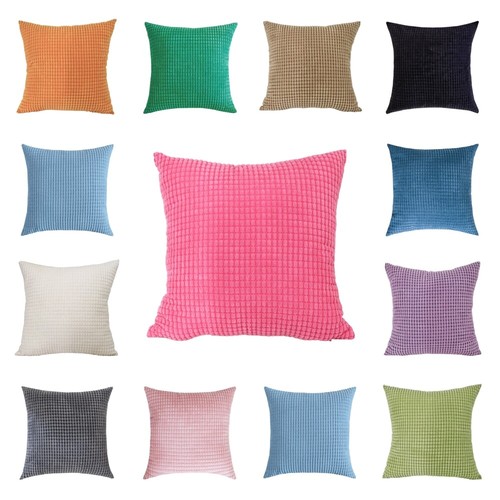 Sofa grids corduroy cushion - sofa,