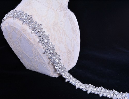 Rhinestone wedding belt sash - wedding,