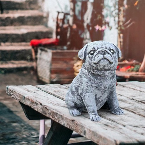 Lovely pug puppy resin statue - pug,