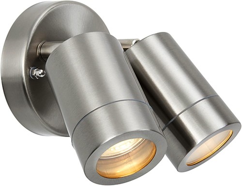 Ip44 outdoor twin spotlights - ip44,