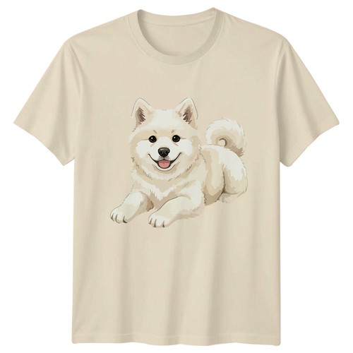 Cute smiling fluffy - fluffy, white