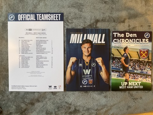 Millwall west ham programme - west,